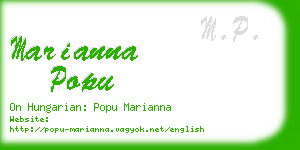 marianna popu business card